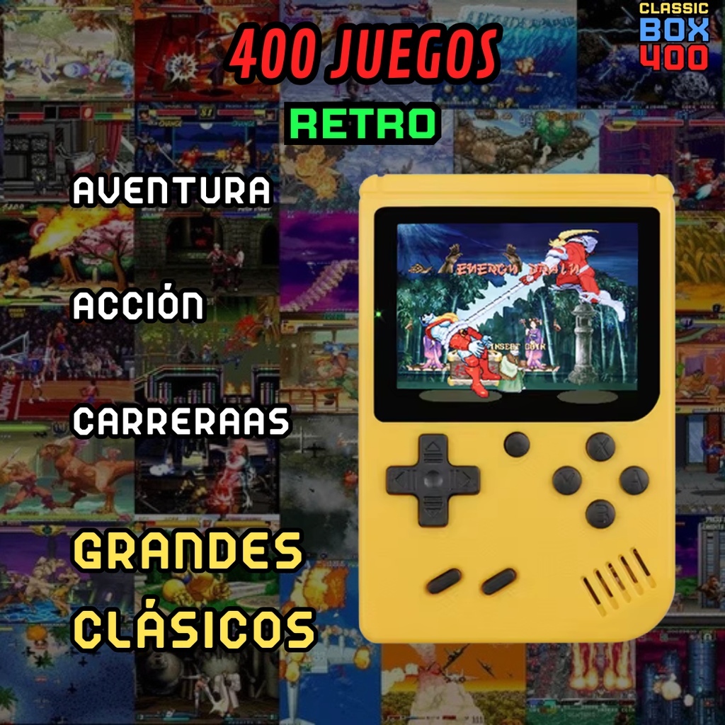 Mini Consola RETRO con 400 Juegos